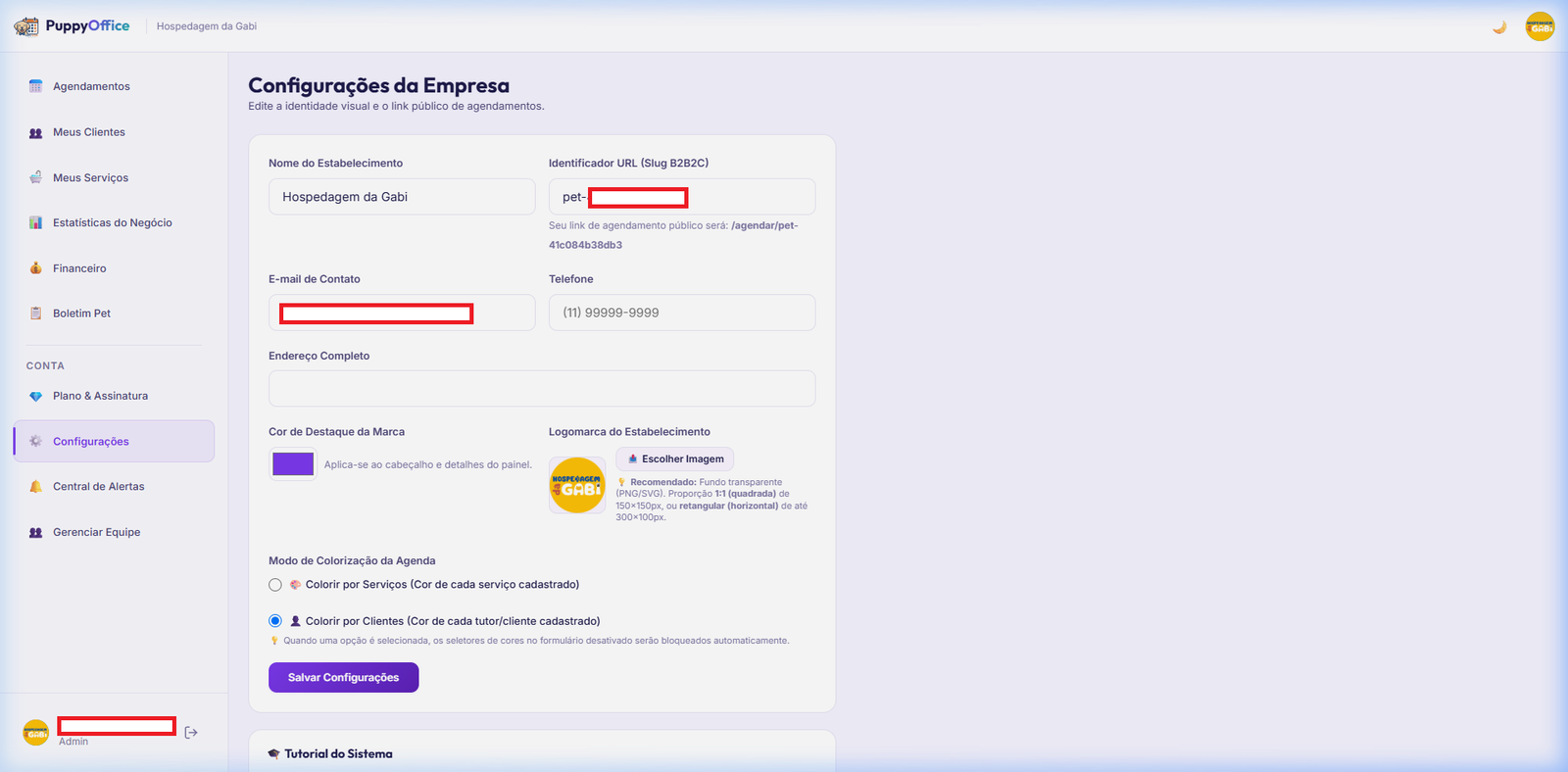 Configurações Puppy Office
